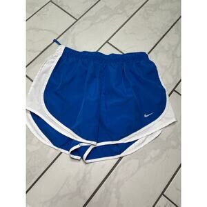 Nike Running Shorts Womens L Blue Dri FIT Tempo Lined Split Hem 831558-480